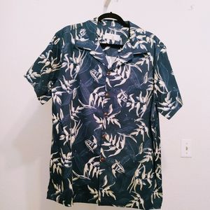 Men High Surf Blue Hawaiian Print Shirt NWT sz XL